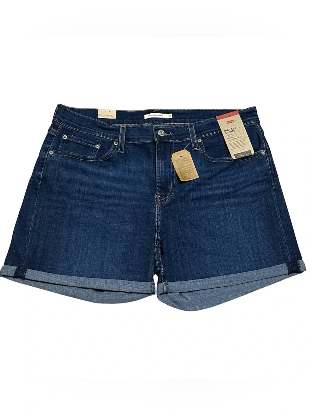 Levi's Women's Hypersoft Mid-Length Jean Shorts size 33/16